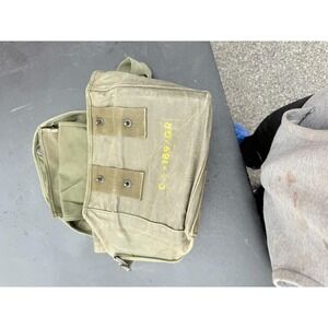 Vintage US Army Canvas Field Bag C-189 XGR Military Utility Satchel